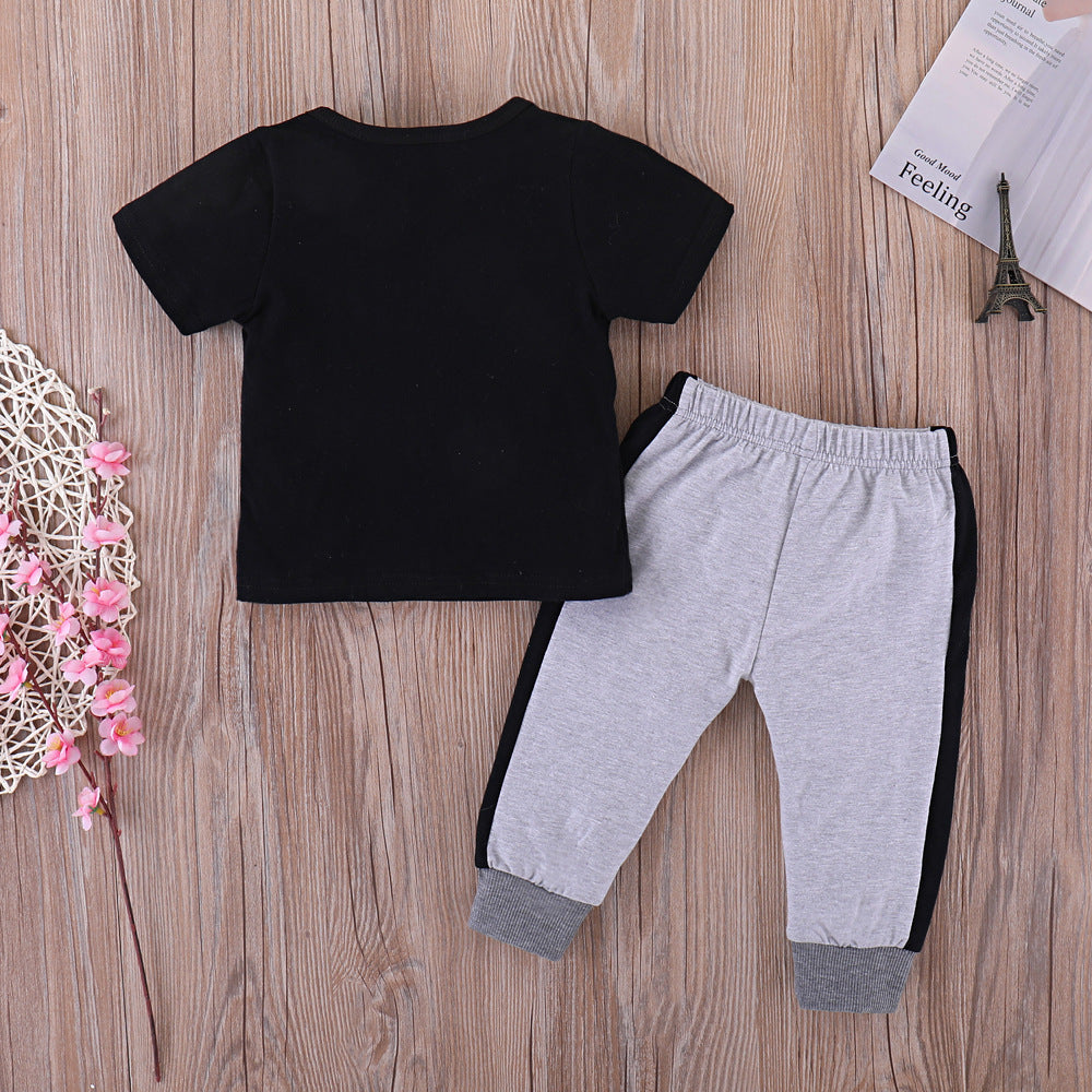 Wisaura™Boys' cotton short-sleeved sports suit