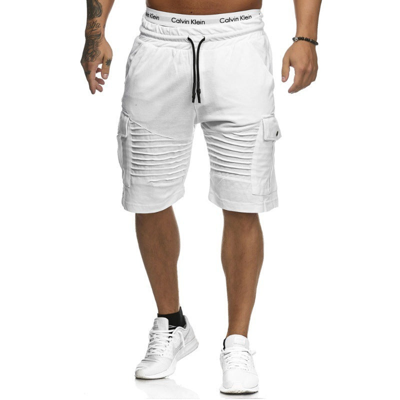 Wisaura™Men's pleated lace-up shorts