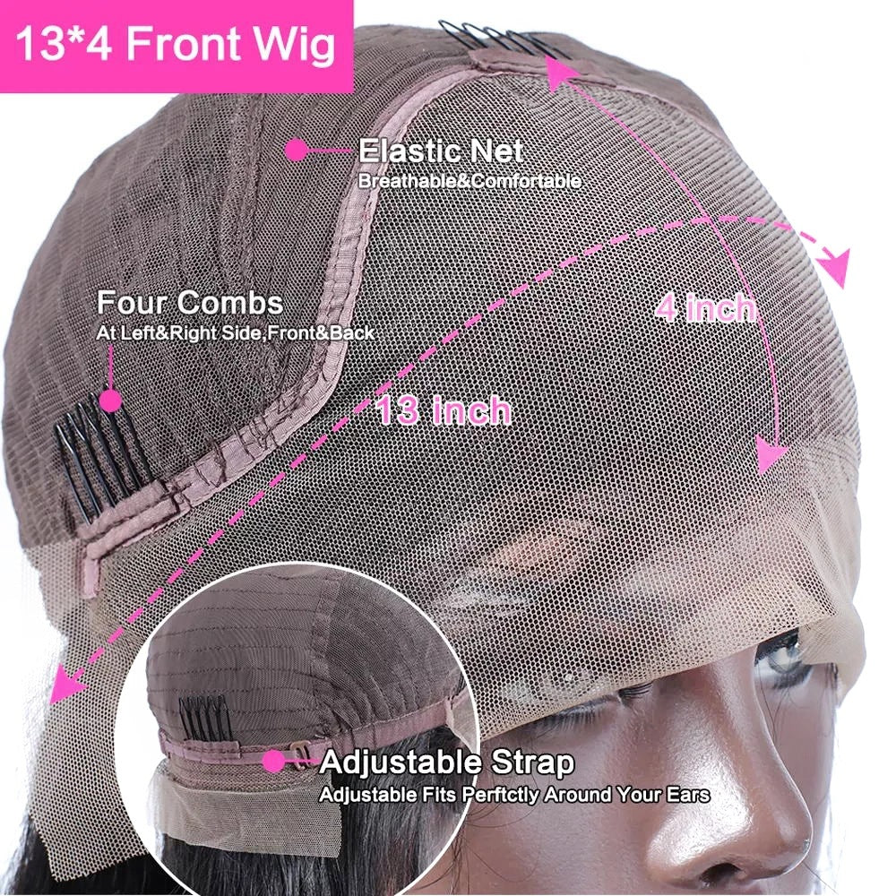 Wisaura™Curly Human Hair Wig Lace