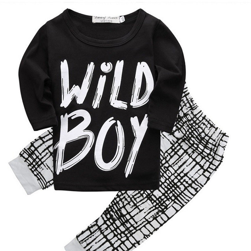 Wisaura™Two Piece Cotton Letter WILDBOY
