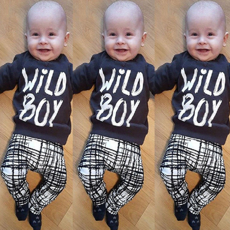 Wisaura™Two Piece Cotton Letter WILDBOY