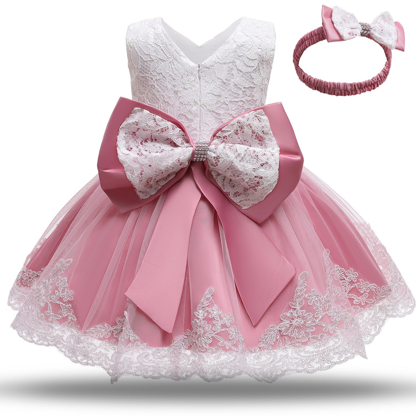 Wisaura™Baby Girls White Baptism Dress