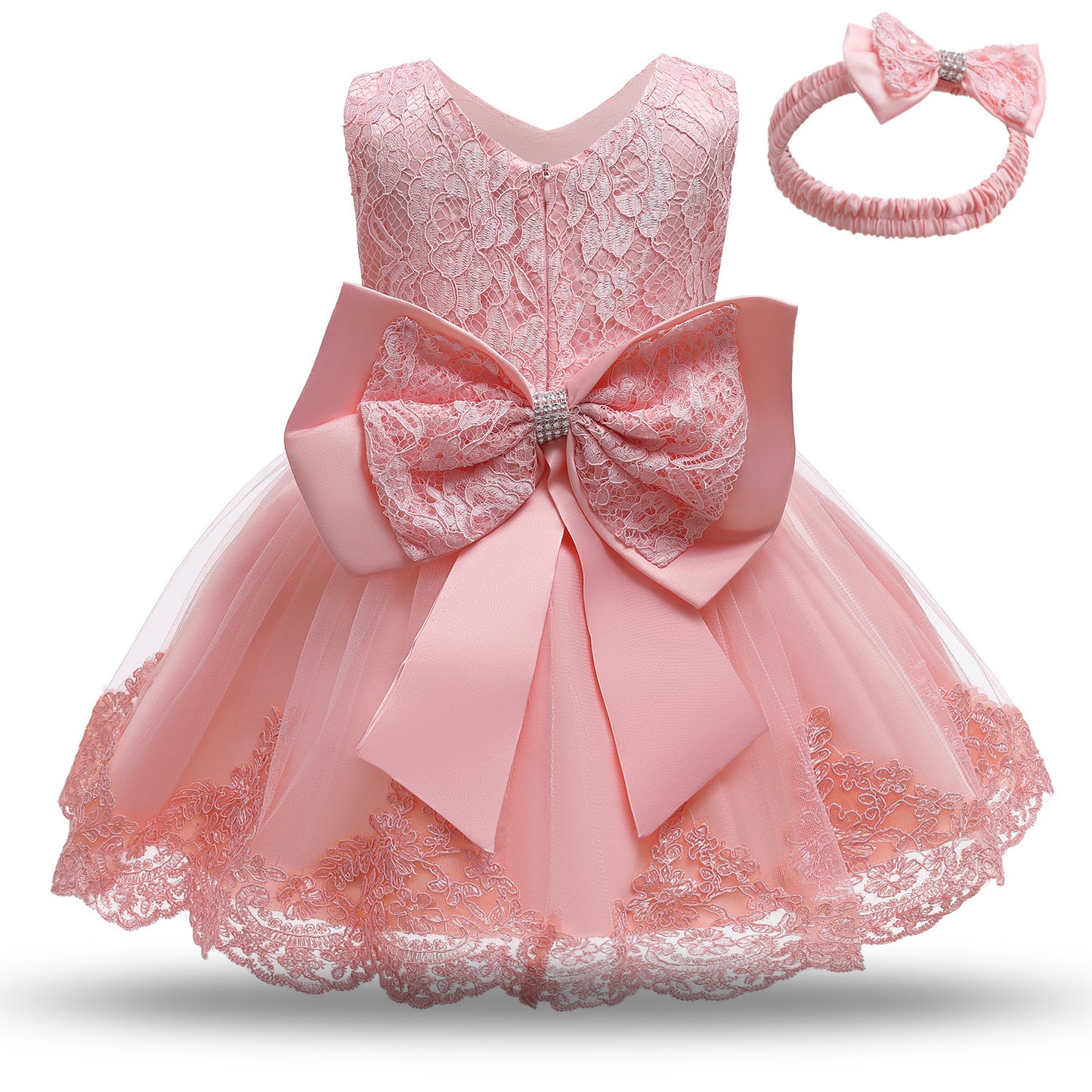 Wisaura™Baby Girls White Baptism Dress