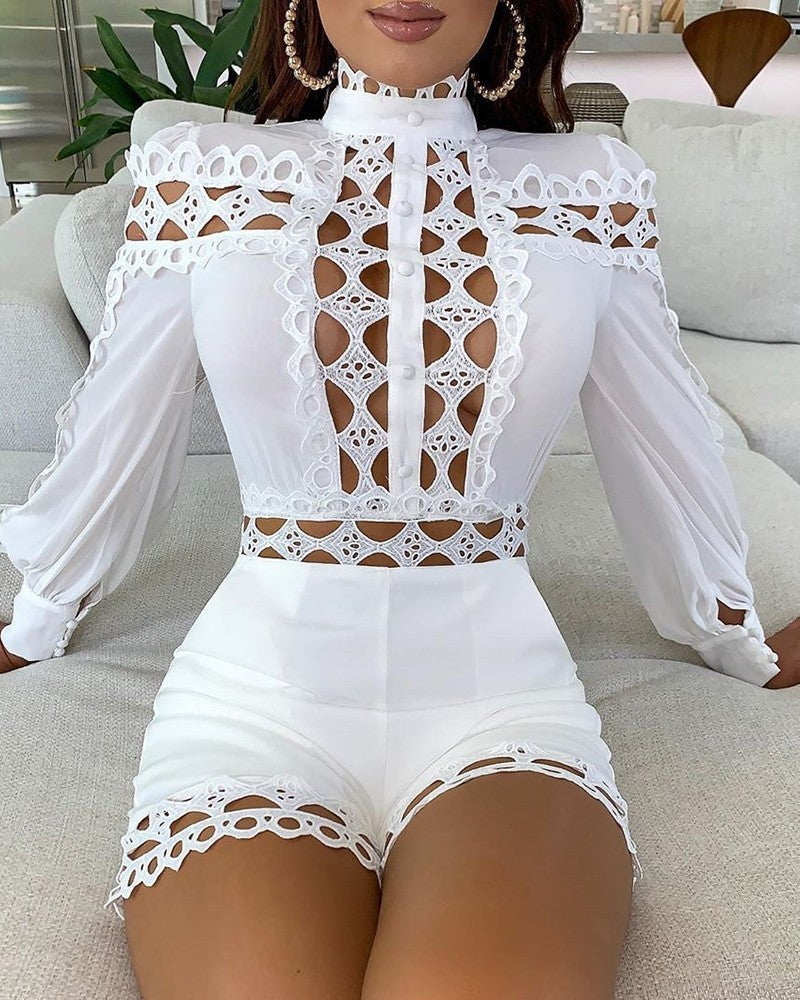 Wisaura™Sexy Lace Stitching Jumpsuit