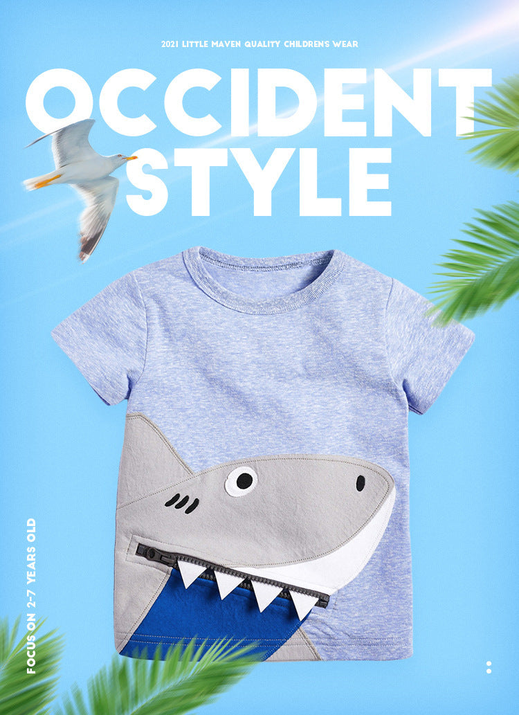 Wisaura™Boy'S T-Shirt Knitted Cotton