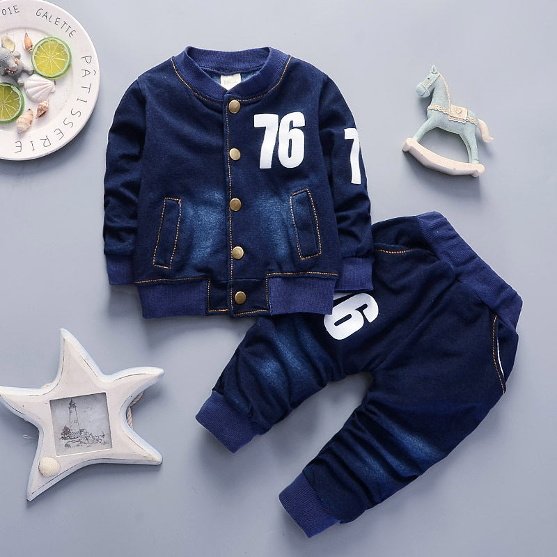 Wisaura™Boys Denim Long Sleeve Casual Suit