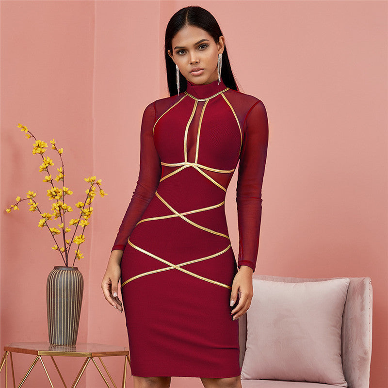 Wisaura™Lace bandage dress