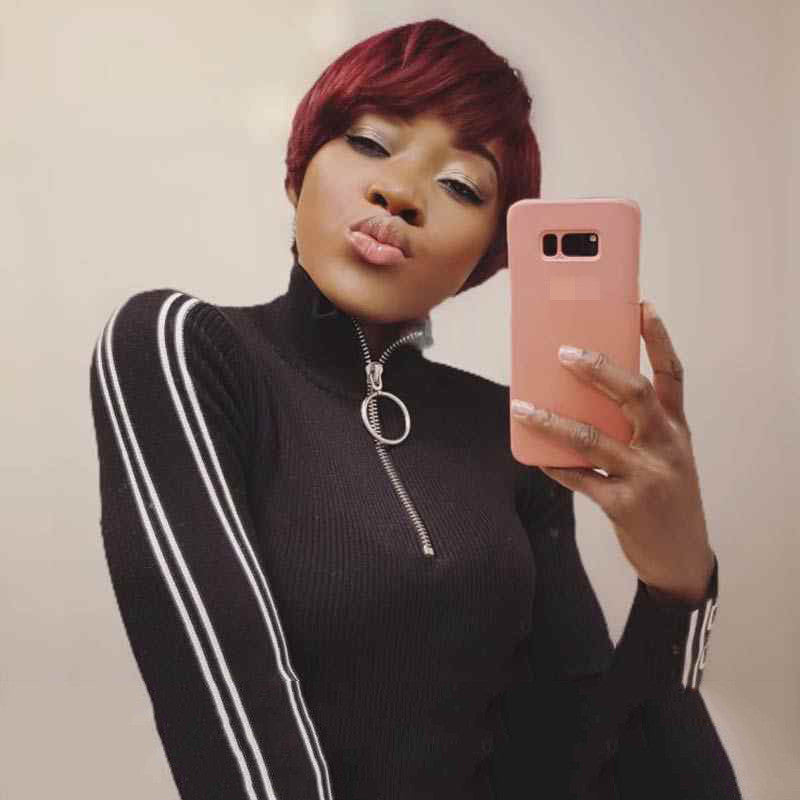 Wisaura™Black Fashion Bob Head