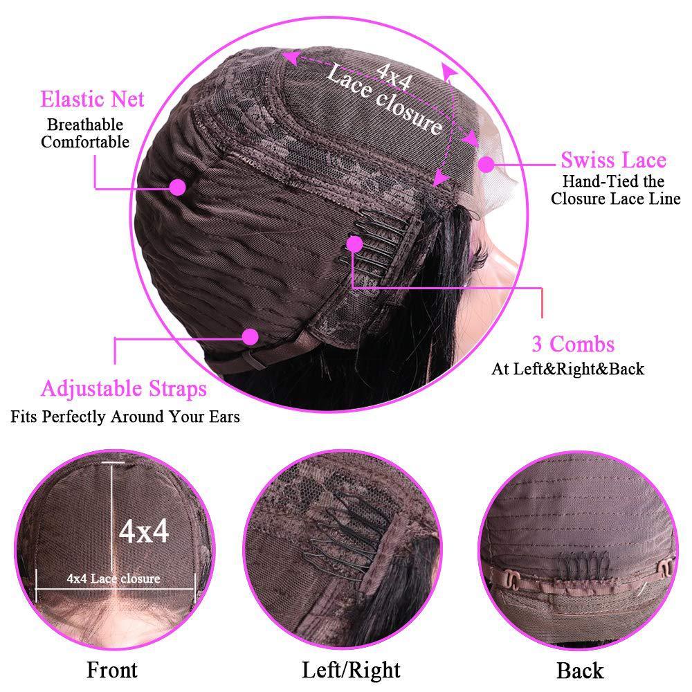 Wisaura™Natural Wig Real Hair Before Lace Black