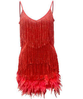 Wisaura™Strap Feather Stitching Dress