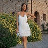 Wisaura™Strap Feather Stitching Dress