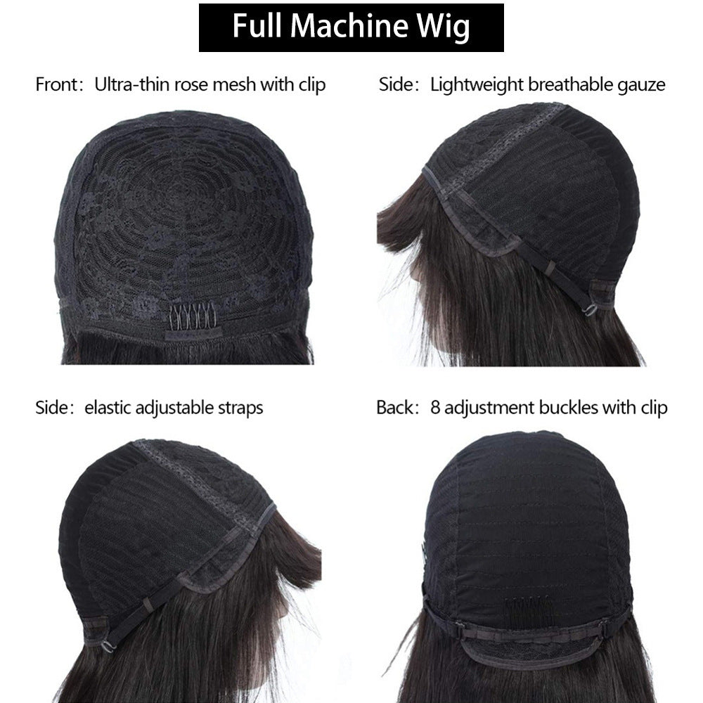 Wisaura™BOB Wig Full Machine Made Wig Water Wave