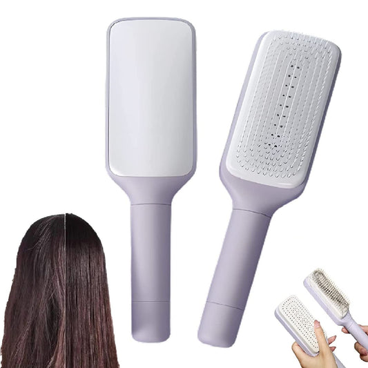 WisAura™ 4 In 1 Self Cleaning Hair Brush