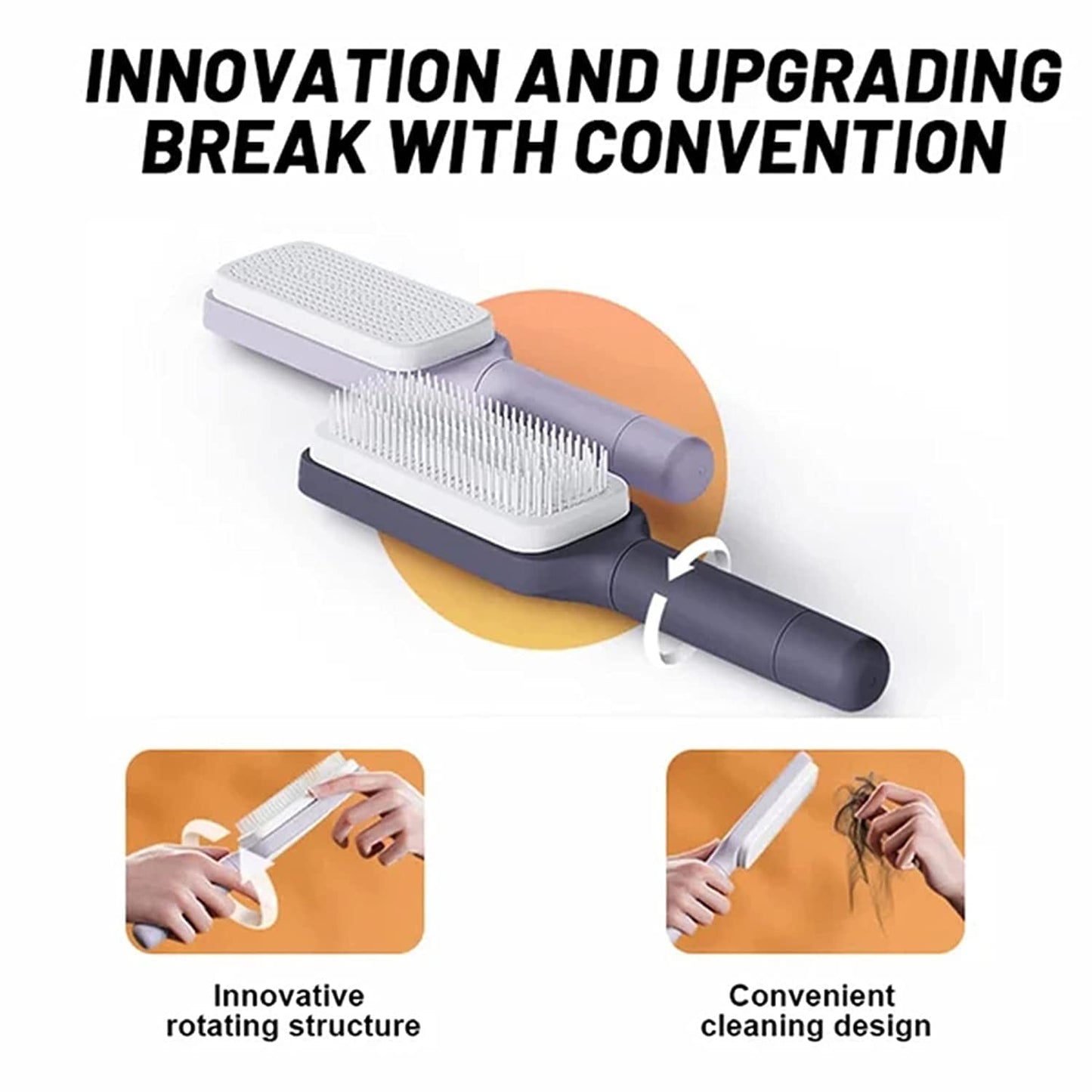 Wisaura™ 4 In 1 Self Cleaning Hair Brush