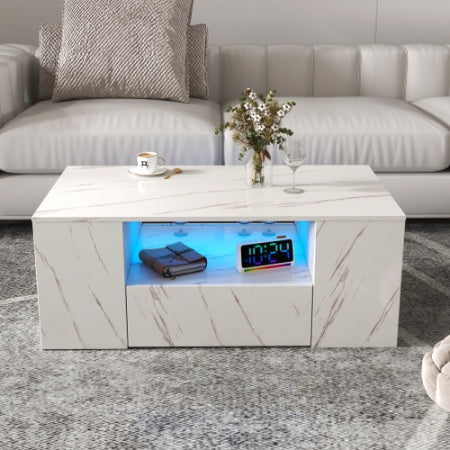 Wisaura™ Wood Center Table With 2 Drawers And Open Side