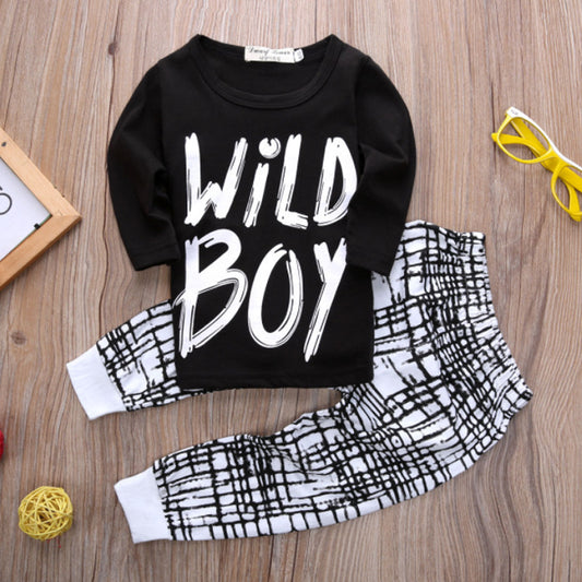 Wisaura™Two Piece Cotton Letter WILDBOY