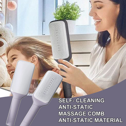Wisaura™ 4 In 1 Self Cleaning Hair Brush