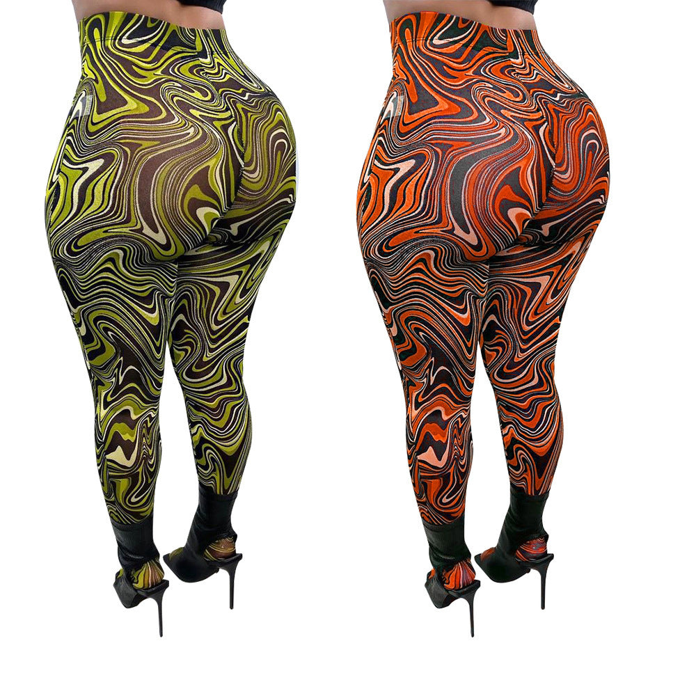 Wisaura™Fashion Print High Waist Casual Pants